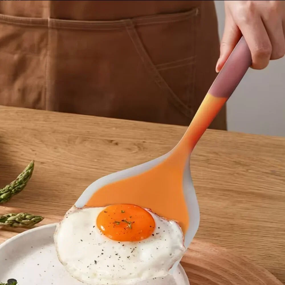 2 Pack Silicone Spatula Wide Nonstick Heat Resistant Pancake Eggs Pizza Cookware